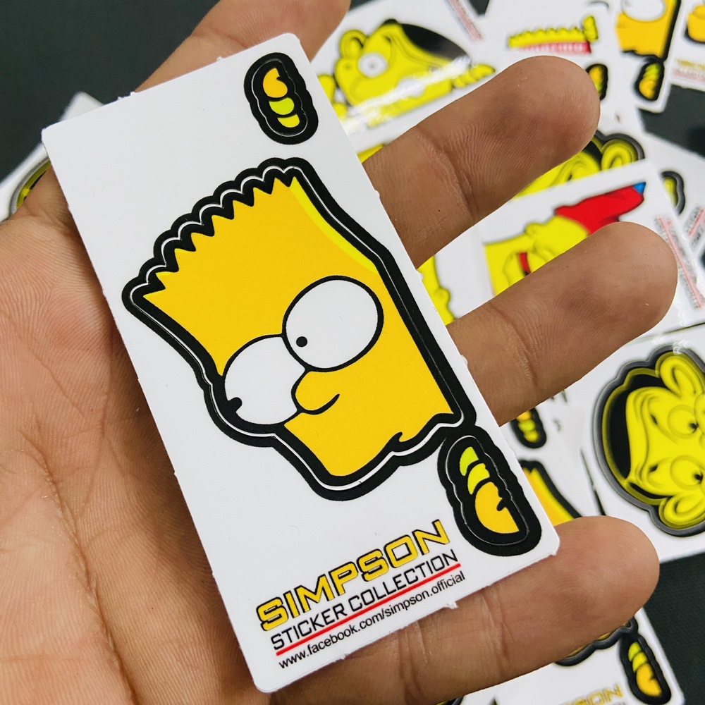 Tem Nổi Mini Simpson Lấp Ló Phản Quang Dán Trang Trí Xe Máy, Biển Số Xe, Ốp Lưng Điện Thoại, Laptop, Nón Bảo Hiểm Giá Sỉ, Mua Ngay