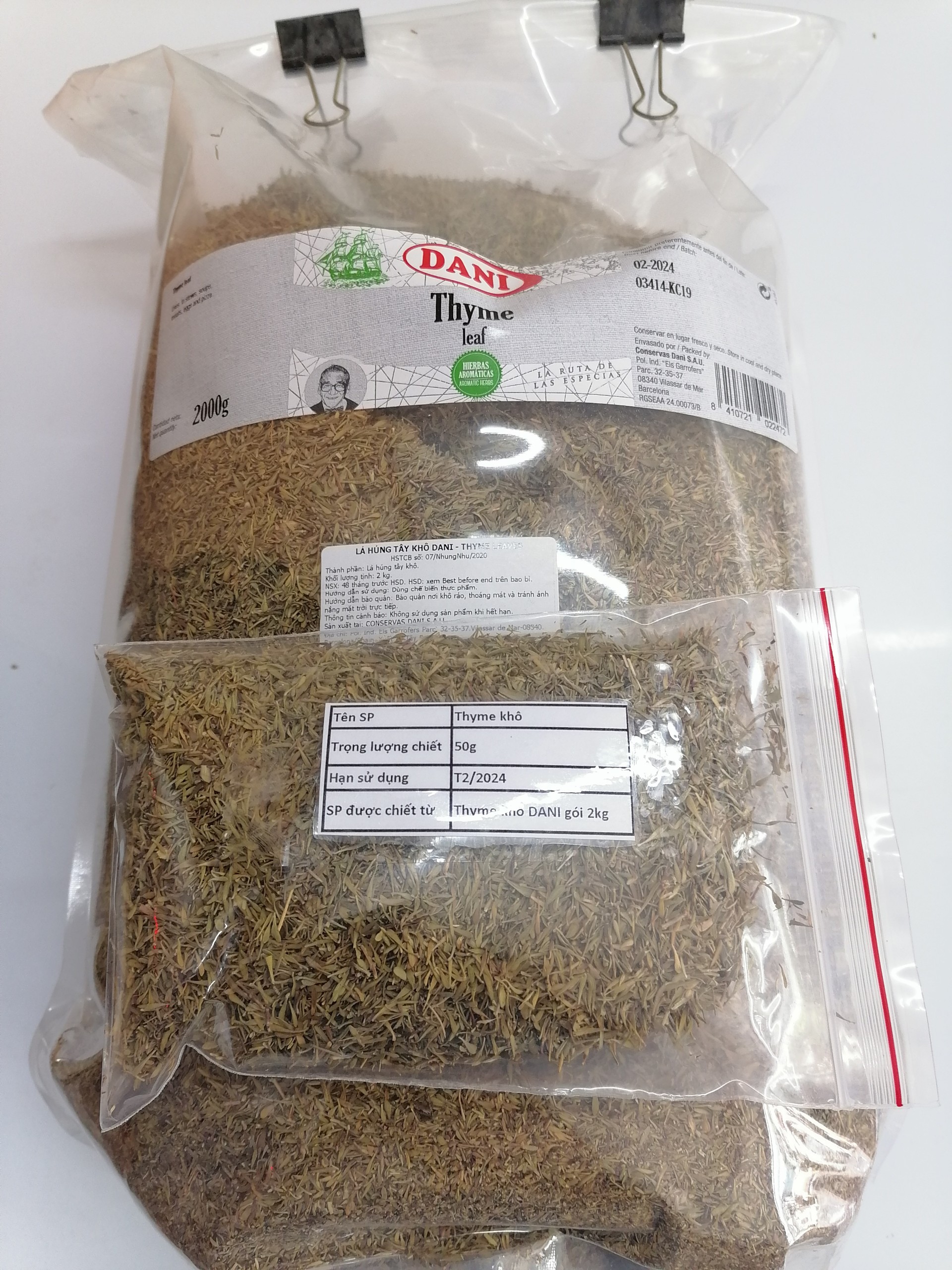 [Túi zip 50g] LÁ HÚNG TÂY KHÔ Thyme Leaves