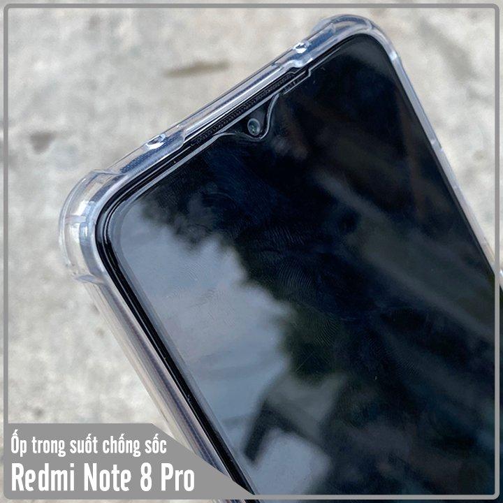 Ốp lưng cho Xiaomi Redmi Note 8 Pro trong suốt chống sốc 6D