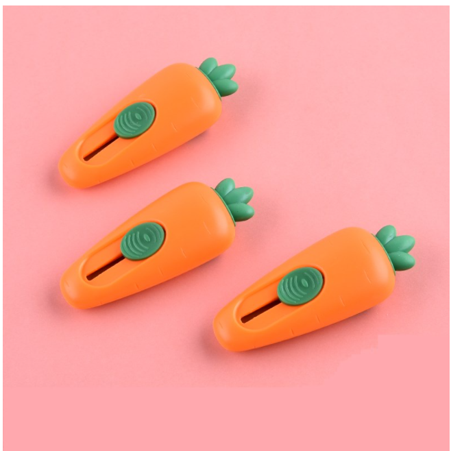Dao Rọc Giấy Mini Lưỡi Ngắn Hình Củ Cà Rốt Dễ Thương