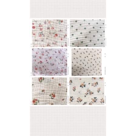 Khăn tay, khăn mặt vải Muslin hoa