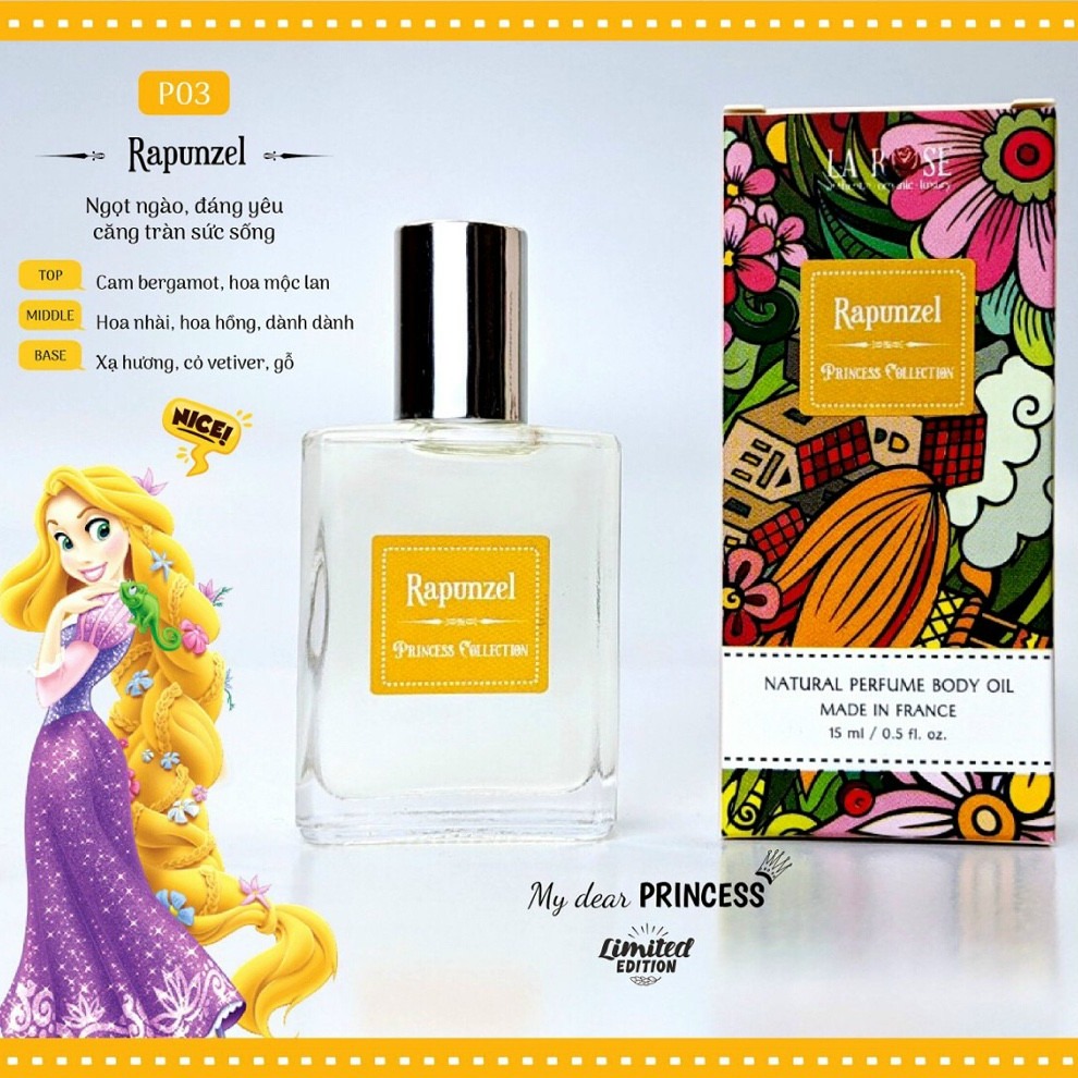 [HCM]Tinh dầu nước hoa Pháp 15ml Rapunzel