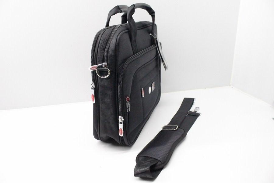 CẶP CÔNG SỞ VẢI DÙ THỦ ĐÔ VÀNG C-296 SIZE TRUNG ( Đen )