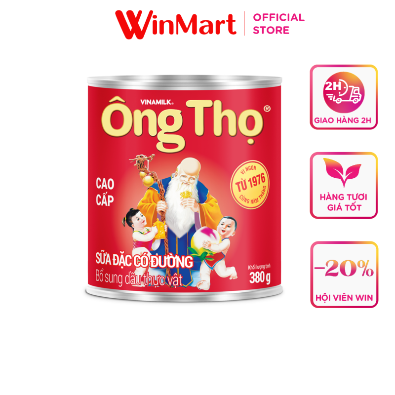[Siêu thị WinMart] - Sữa đặc có đường Ông Thọ đỏ hộp 380g