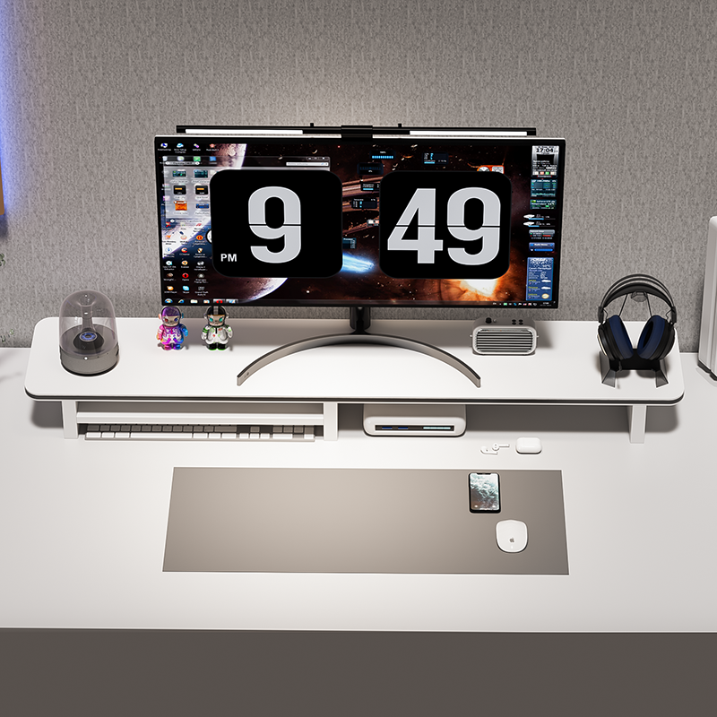 Larot-GA35 brand primerized MDF working corner computer screen shelf