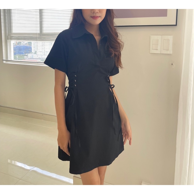 Đầm sơmi đan dây eo tôn dáng ( có bigsize)