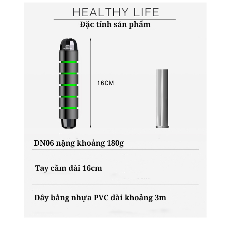 Dây nhảy tập thể dục tập thể lực DN06