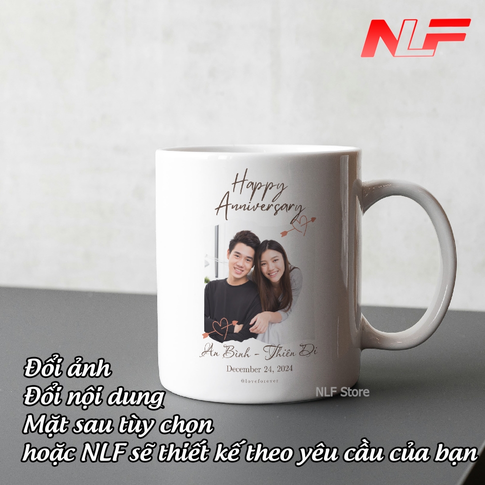Ly sứ cốc sứ in ảnh theo yêu cầu, In hình, in logo, hỗ trợ thiết kế theo theo yêu cầu - NLF Store