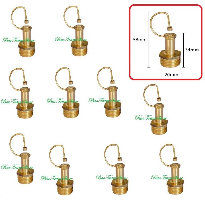 Set 10 Vòi phun sương dùng lắp hệ thống tưới cây tự động chất liệu đồng thau ren 21mm đường kính lỗ phun sương 1.2mm