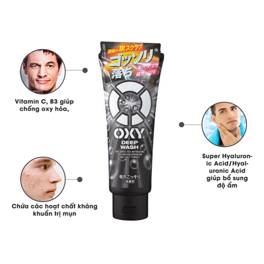 Sữa rửa mặt OXY Nhật Bản dành cho Nam 130g