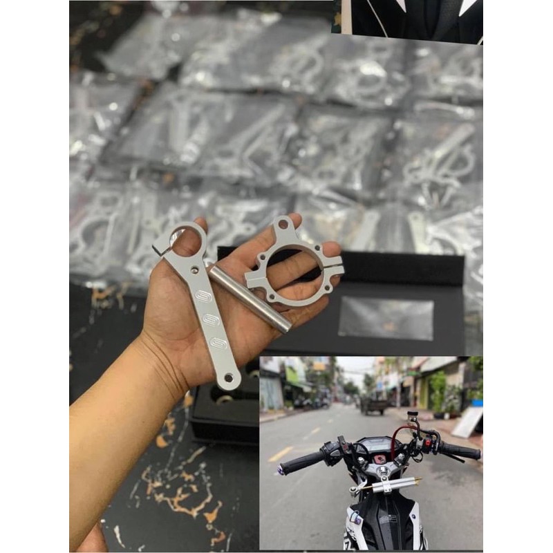 Pát nhôm pads cnc trợ lực cổ / sườn xe wave dream sonic raider fi exciter yamaha honda