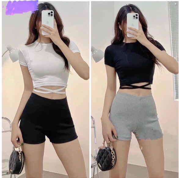 Quần Đùi Legging Cạp Cao Siêu Co Dãn 4 Chiều 45-60Kg