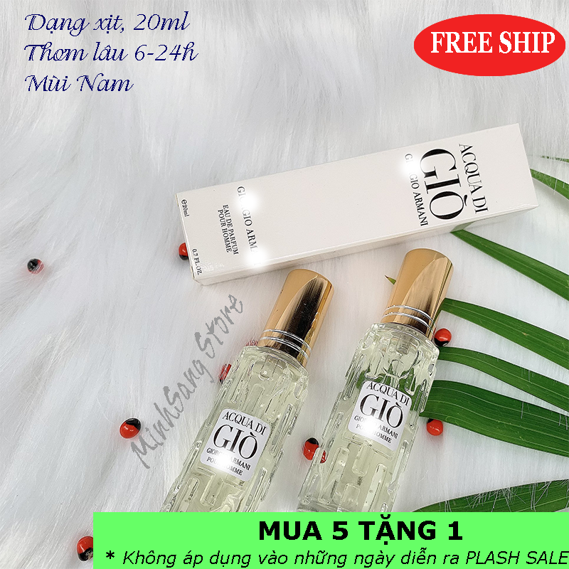 [HCM]COMBO 3 NƯỚC HOA NAM AQUA GIÒ TRẮNG CHIẾT PHÁP 20ML