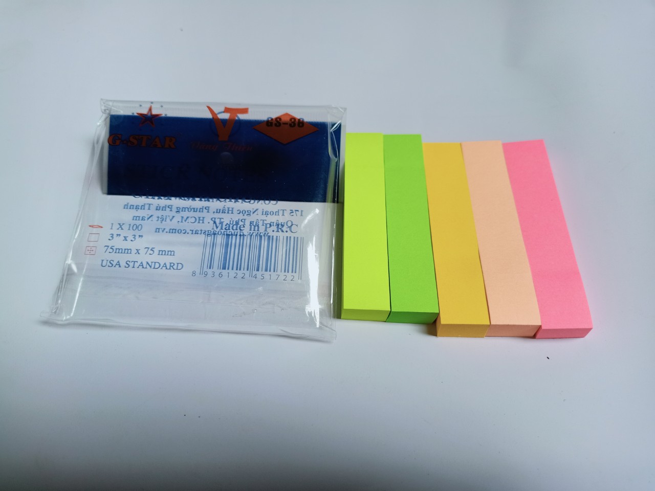 XẤP GIẤY NOTE GS-36 G-STAR 5 MÀU