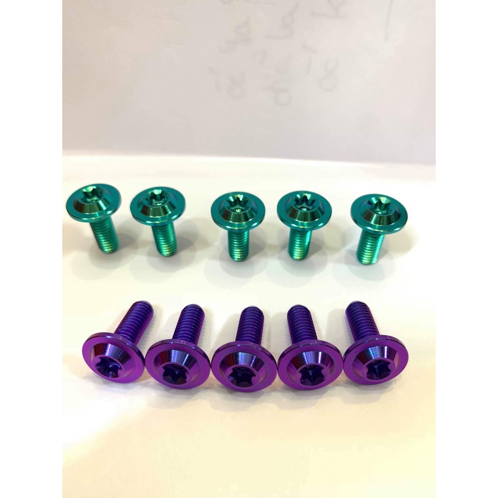 [HCM]Bộ 5 con ốc dĩa trước 6li15 d14 dù mỏng titanium GR5 ốc đĩa Vario 2019 2020