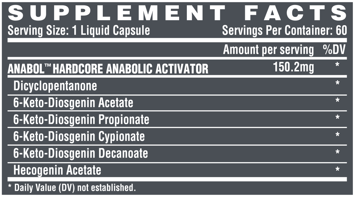 Nutrex Anabol Hardcore hỗ trợ tăng cơ bắp và sức mạnh [BẢN NHẬP KHẨU]