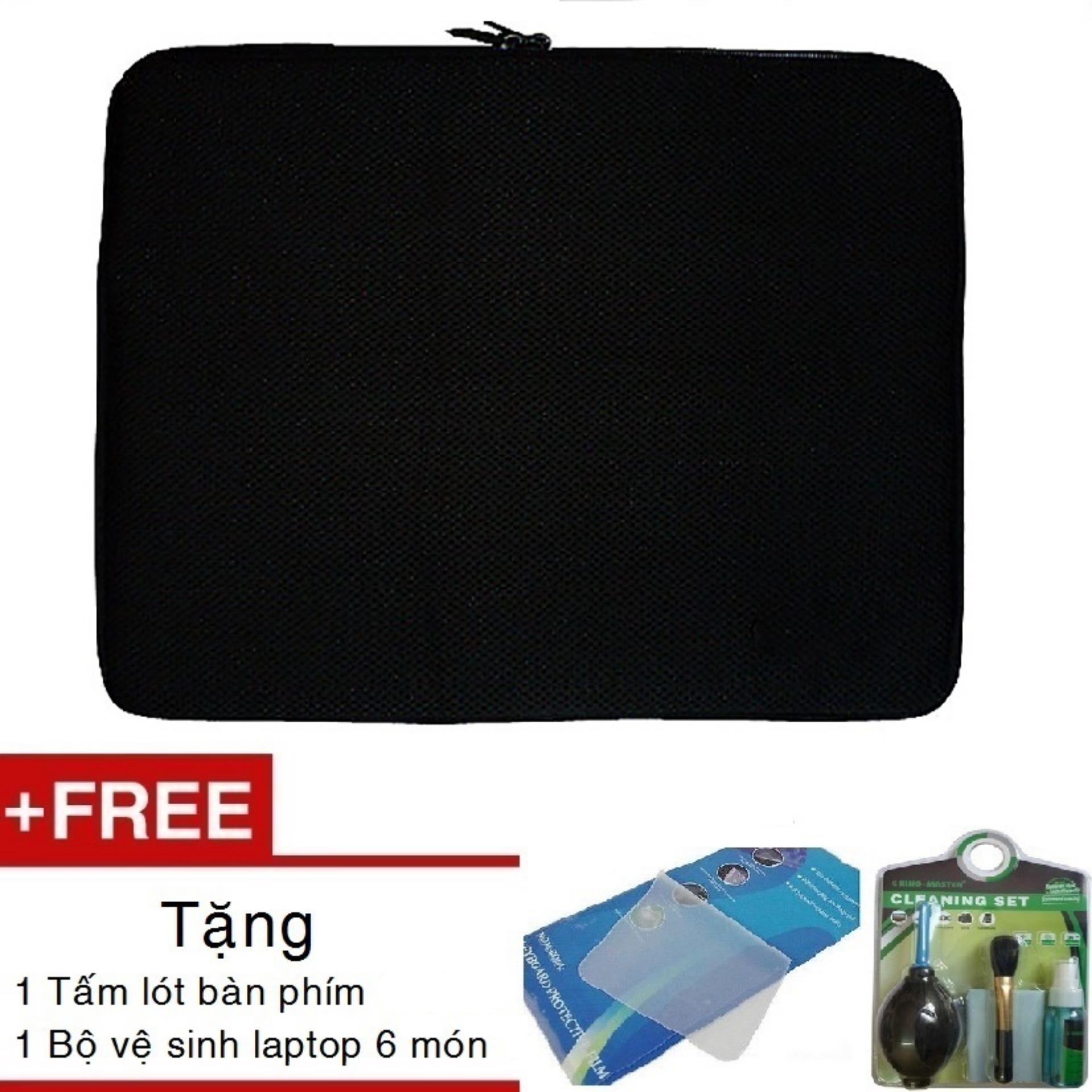 Túi chống sốc Laptop 15 inch tặng Bộ vệ sinh 6 món + Miếng lót bàn phím 15 inch