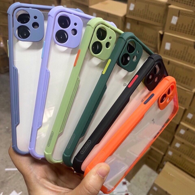 [HCM][ Mẫu mới siêu HOT ] Ốp lưng trong suốt viền cao su chống sốc bảo vệ camera dành cho Iphone từ 7/8plus- 11 Pro Max