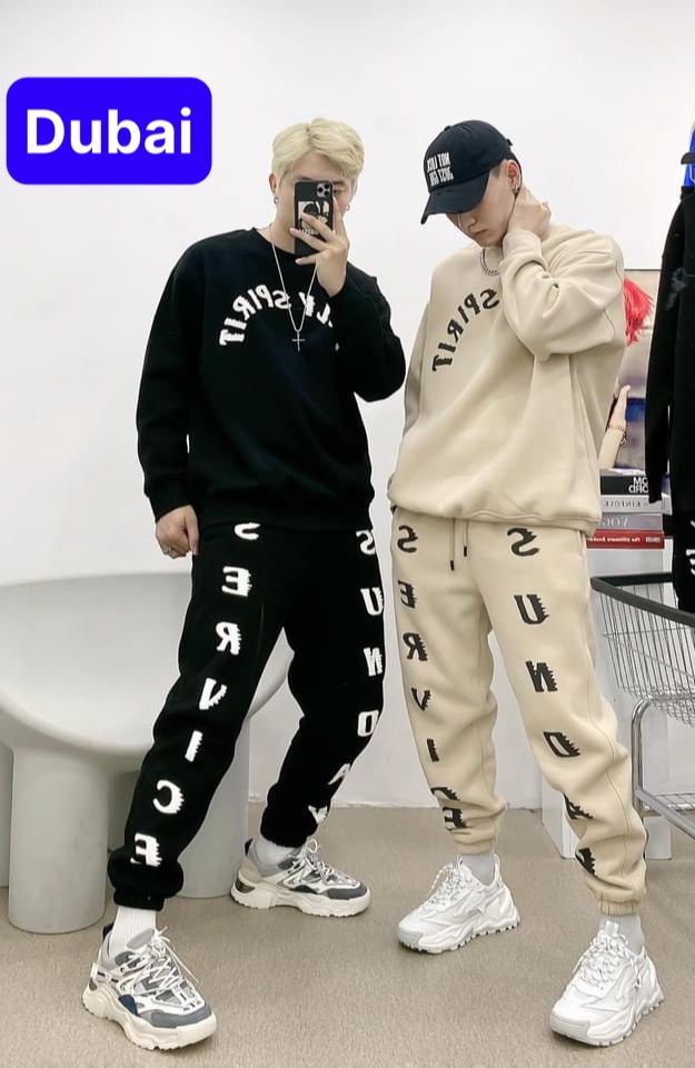 SÉT ĐỒ BỘ NAM NỮ HOODIE SWEATER NAM NỮ CHỮ HOLY CHẤT THUN NỈ DA CÁ DÀY CHỐNG LẠNH NẮNG, NÓNG ĐÔNG HÈ CAO CẤP - DUBAI FASHION