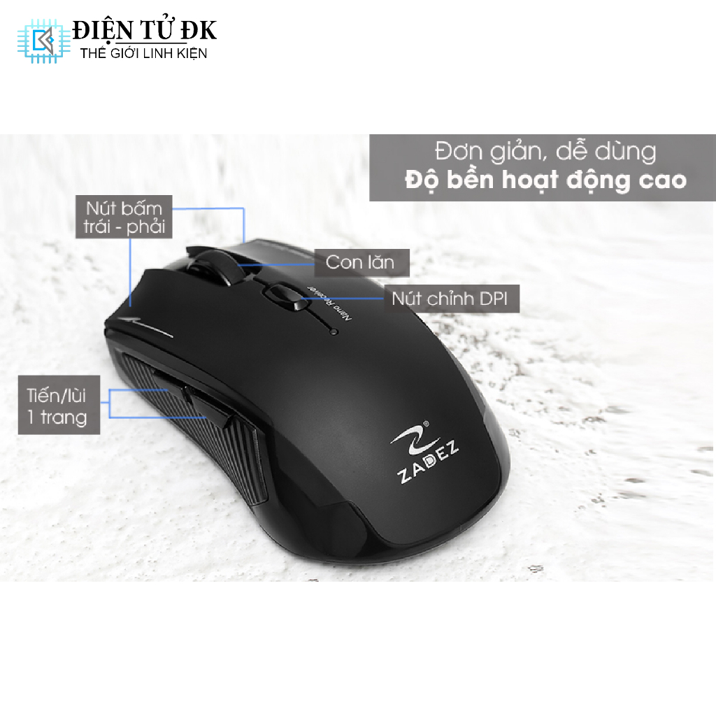 Chuột Không Dây Zadez M338 (Like New)