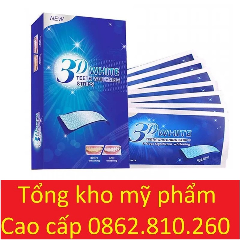 Box 7 stickers white teeth convenience 3D White teeth whitening strips