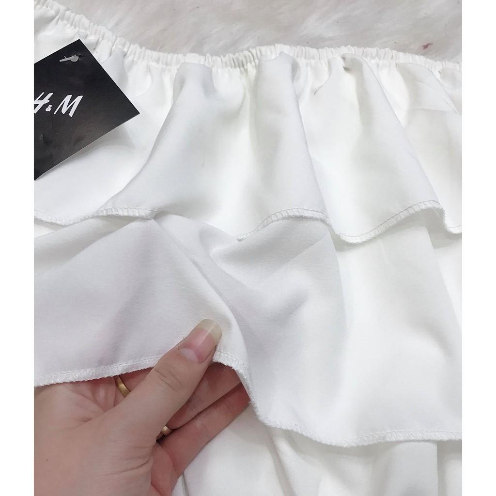 Váy bèo trễ vai màu trắng