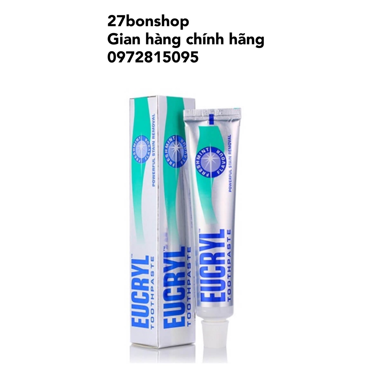 Kem Đánh Trắng Răng Eucryl Toothpaste Freshmint 62g