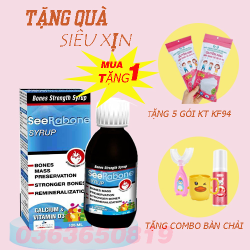 Siro SeeRabone cHAI 125ML Bổ sung canxi và vitamin D3