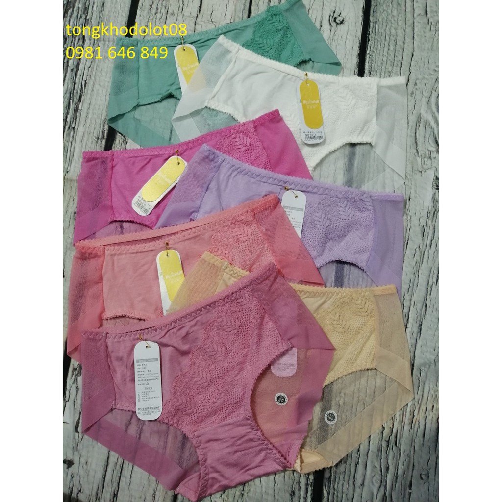 10 QUẦN LÓT REN LỤA COTTON M125 42-60KG