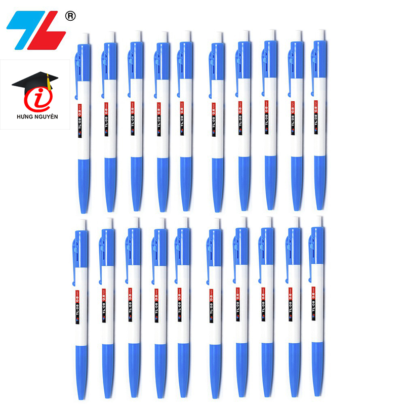 Hộp 20 bút bi 0.8mm TL-08 Xanh (Thiên Long)