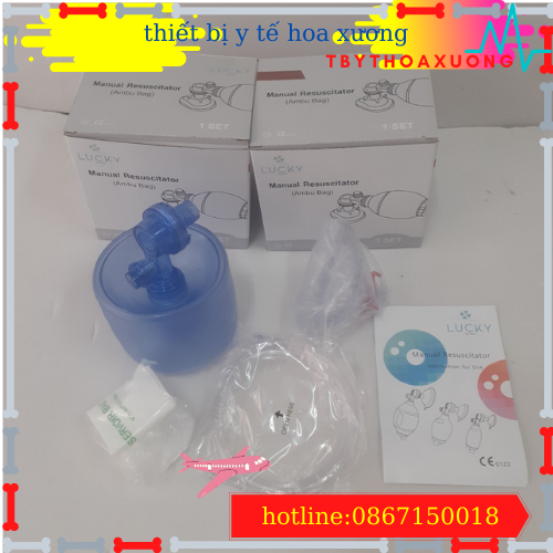 bóng bóp ambu người lớn giúp trợ thở lucky