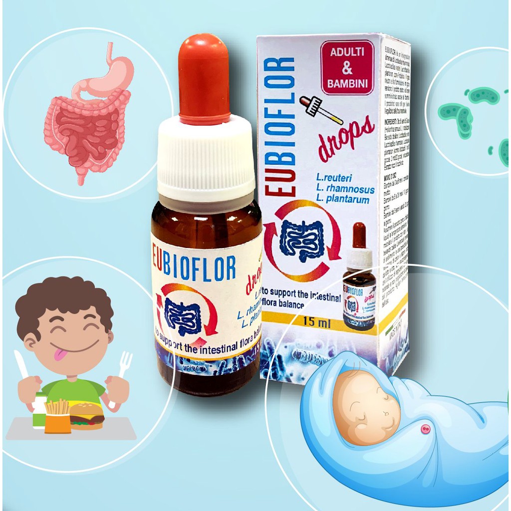 (Hàng Ý) Men vi sinh Eubioflor – Hỗ trợ giúp hệ tiêu hóa khỏe mạnh (15ml)