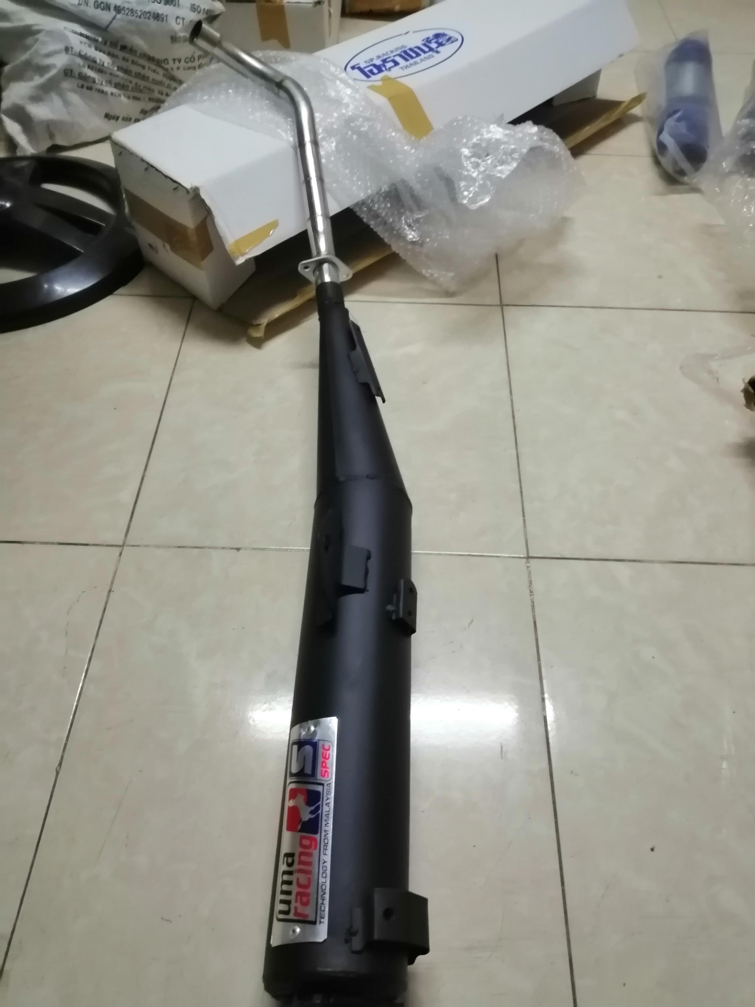 pô xe máy sirius uma RC xăng (pô  êm sai gòn)