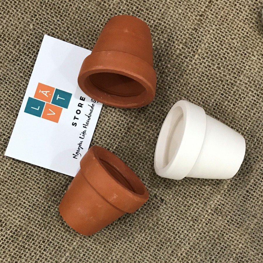 [HCM]Chậu đất sét Nung Mini Size để làm đồ handmade trồng sen đá.