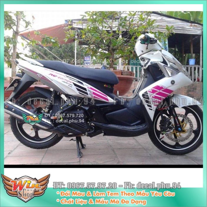 Tem rời Novo Rc Trắng hồng đen