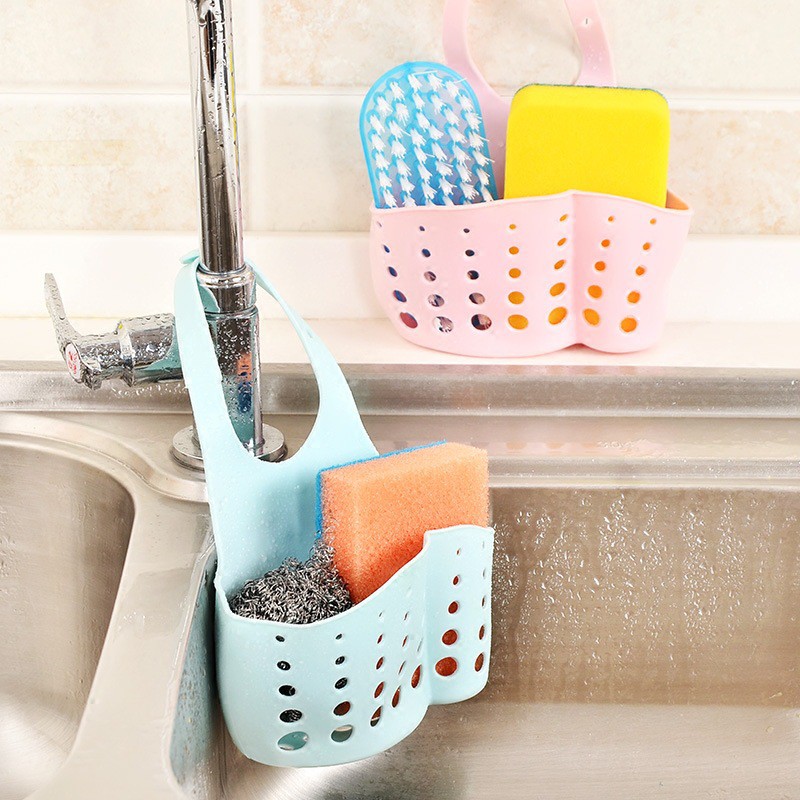 [HCM]Combo 2 giỏ nhựa treo bồn rửa chén bồn rửa tay lavabo đựng đồ tiện lợi (màu ngẫu nhiên)