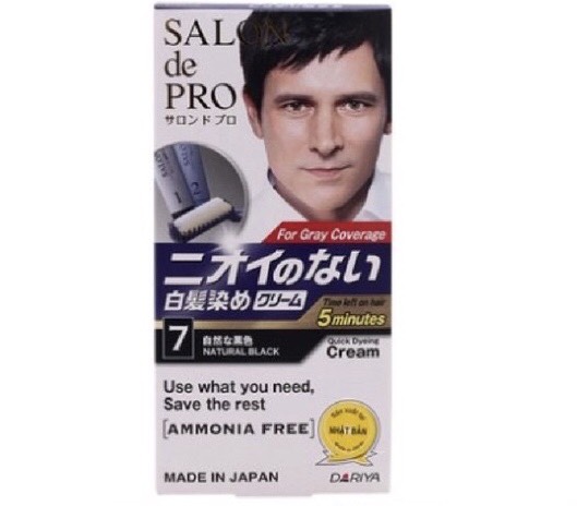 (NHẬP KHẨU NHẬT) Thuốc nhuộm tóc phủ bạc Salon de Pro- Dành cho nam