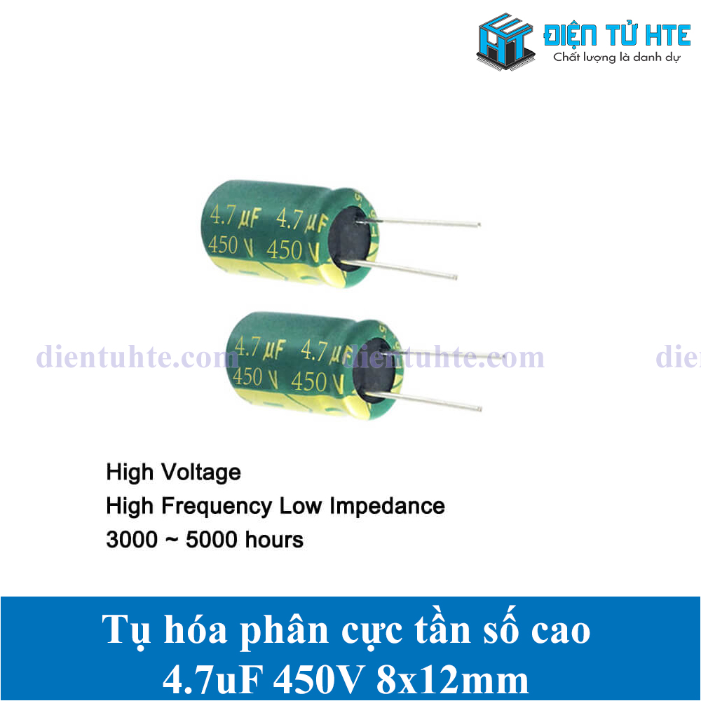 Combo 10 Tụ hóa tần số cao 4.7uF 450V 8x12mm