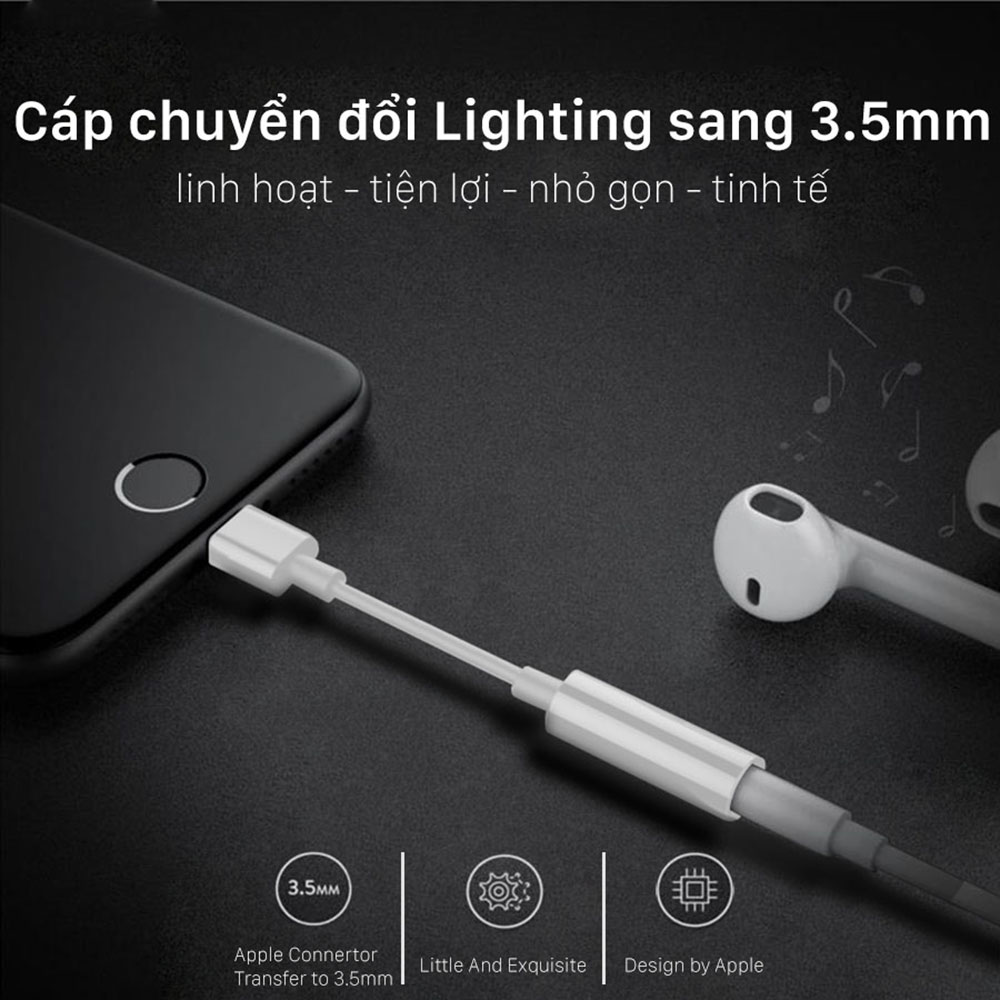 Jack Chuyển Cổng Lightning Sang 3.5mm iPhone Zin Bóc Máy