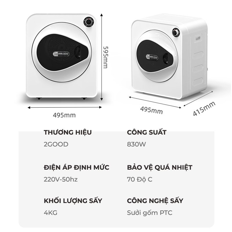 Máy Sấy Quần Áo 2GOOD GB10