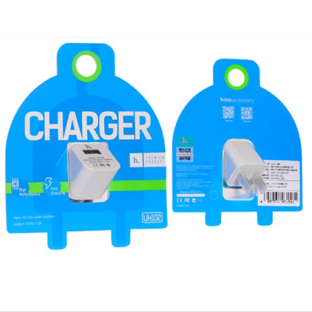 Củ sạc hoco 1a smart charger cho iphone uh102