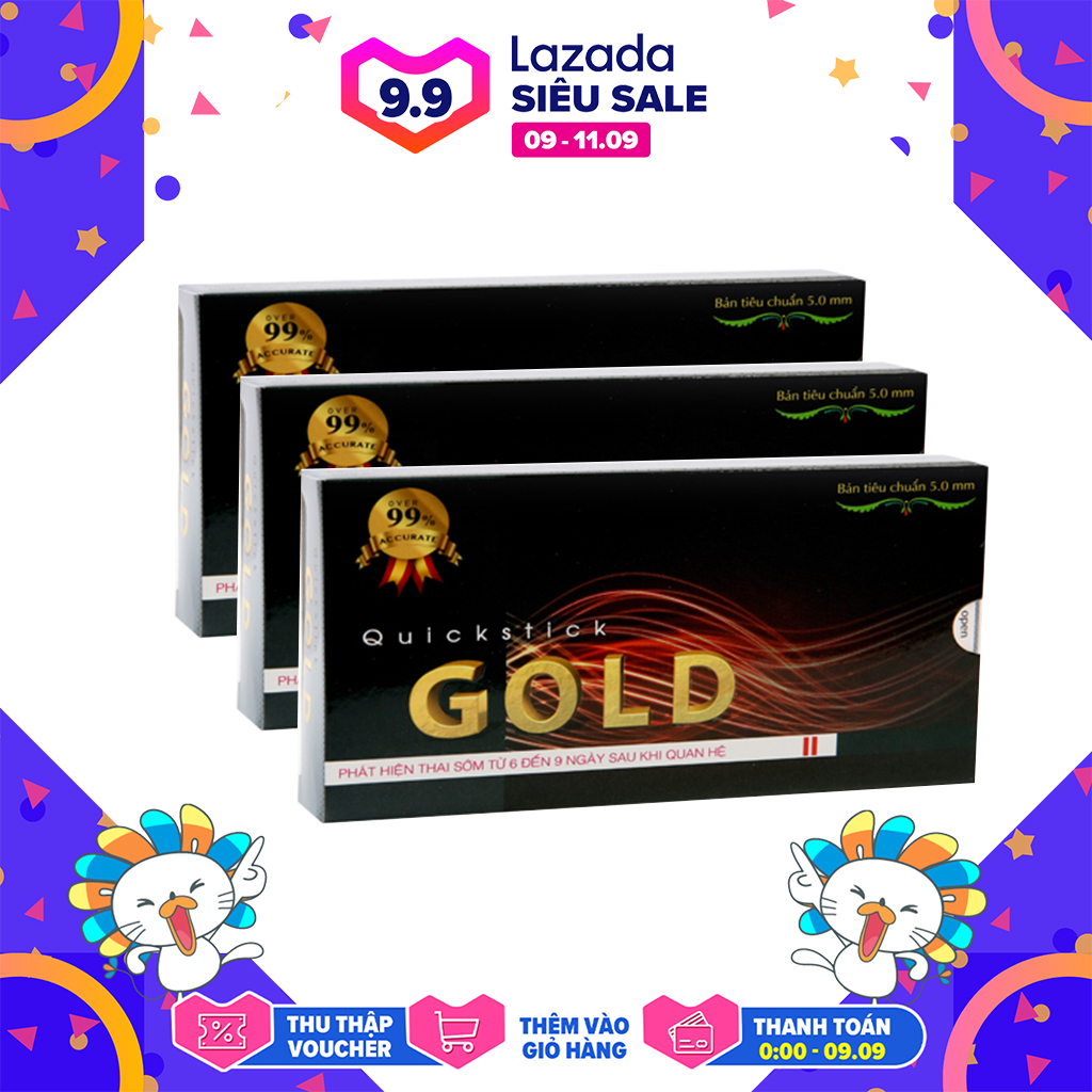 Combo 3 que thử thai Powertest - Bộ 3 que thử thai sớm Quickstick GOLD
