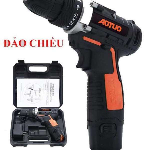 Bộ Máy khoan sửa chữa vặn vít Aotuo 12V có đảo chiều - Dùng Pin