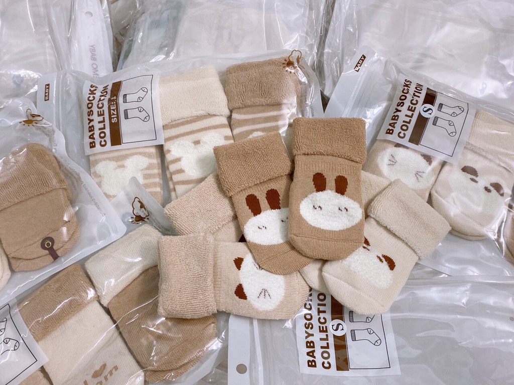 Tất cho bé Nemo Baby Hàn Quốc set 3 đôi chất dầy