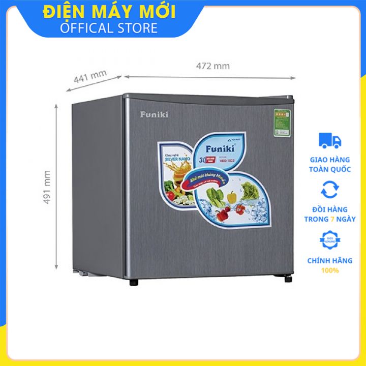 Tủ lạnh mini 50 lít Funiki FR-51CD , có chức năng làm đá - Hàng chính hãng ( Xuất xứ Việt Nam , Bảo hành 30 tháng)