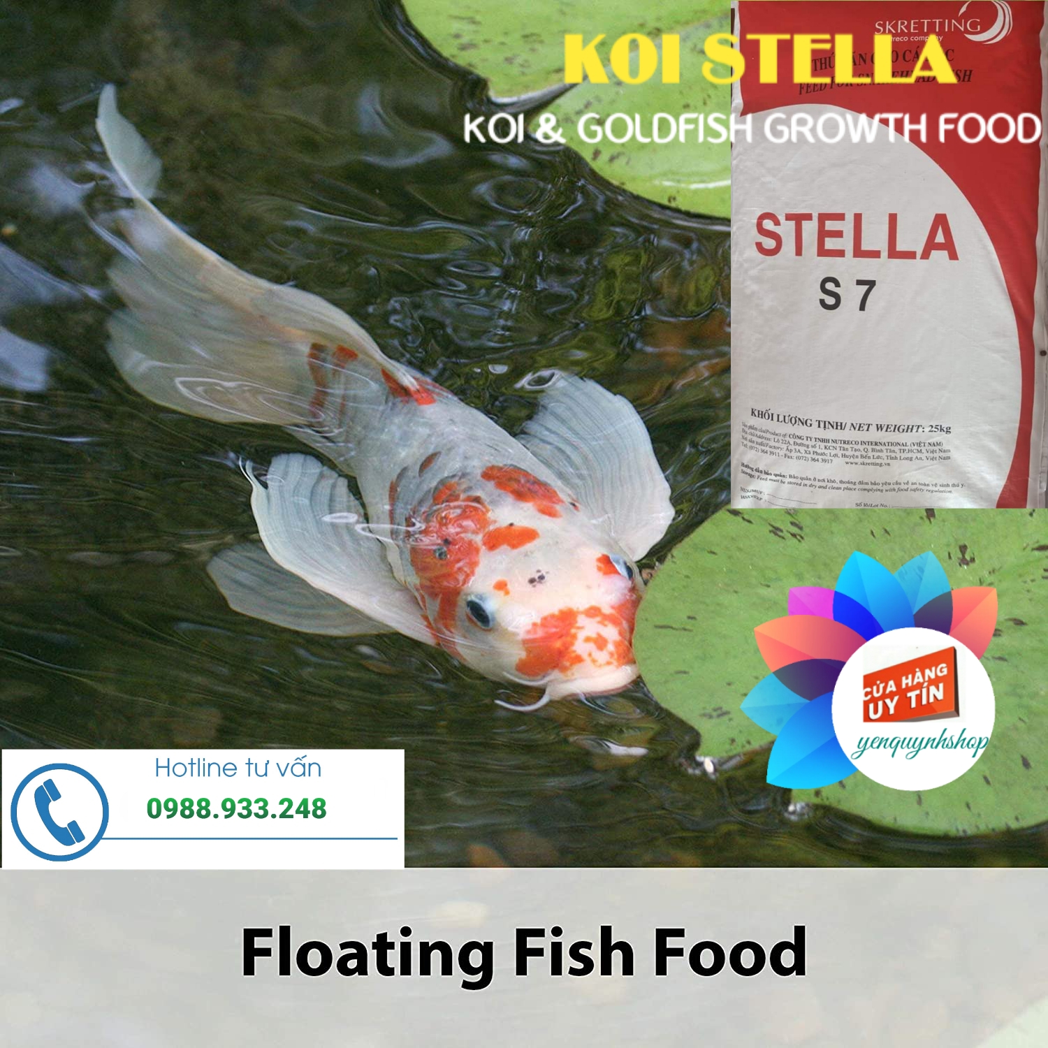 Cám KOI STELLA S7 dành cho cá KOI || 1Kg