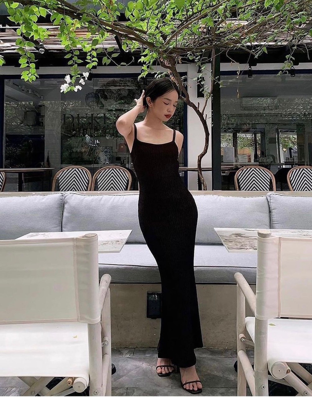 [Ảnh thật] Đầm body 2 dây đuôi cá hở lưng siêu sexy