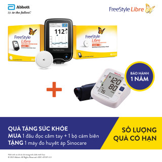 Mua Đầu đọc cầm tay và Bộ cảm biến đo đường huyết liên tục Freestyle Libre tặng Máy đo huyết áp Sinocare thumbnail