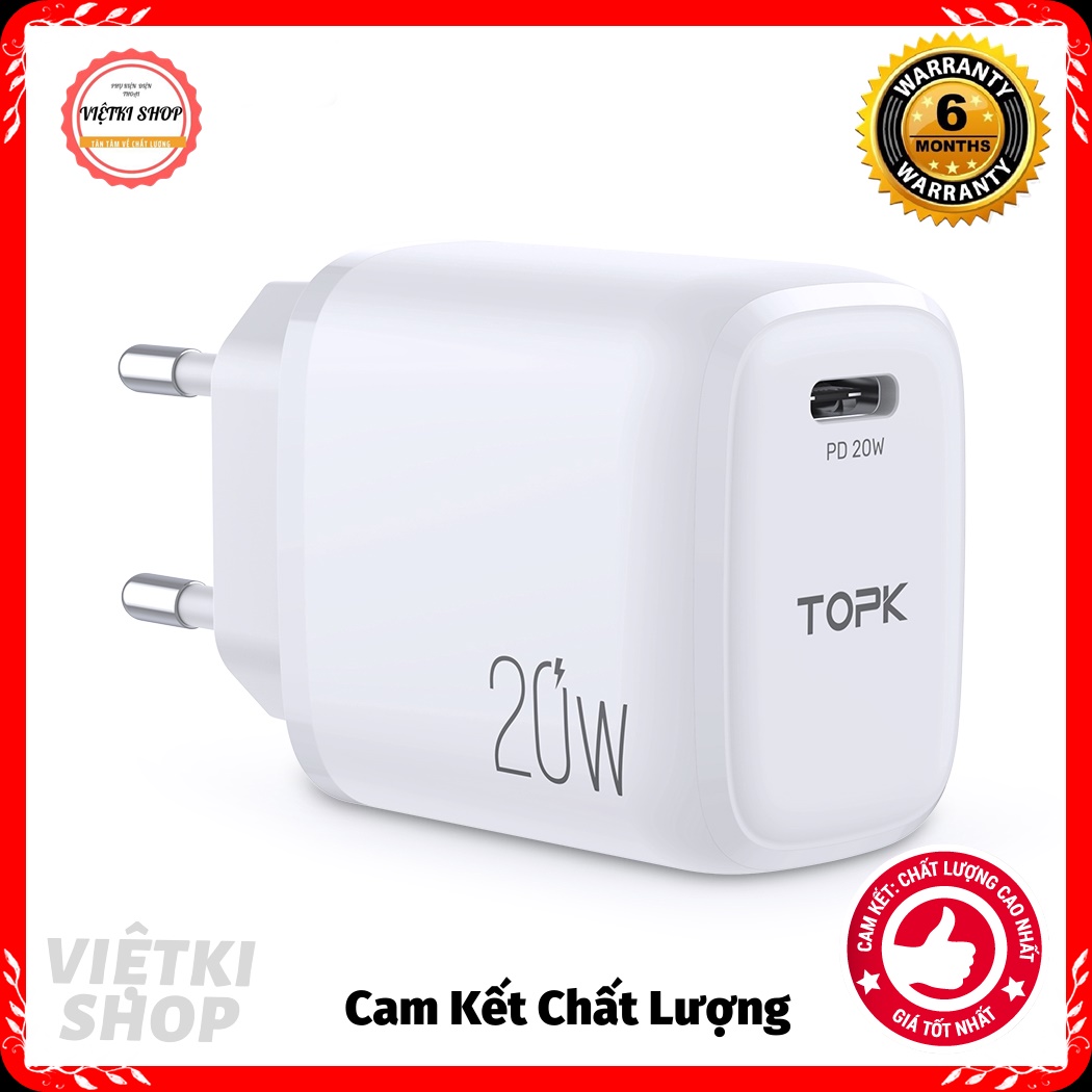 Củ Sạc Nhanh 20W Pd3.0 Qc3.0 Đầu Cắm Type C và USB