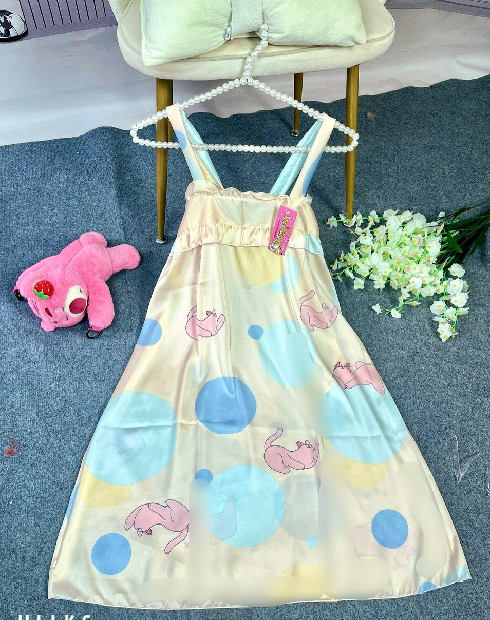 Đầm Lụa Satin Freesize Dưới 65kg